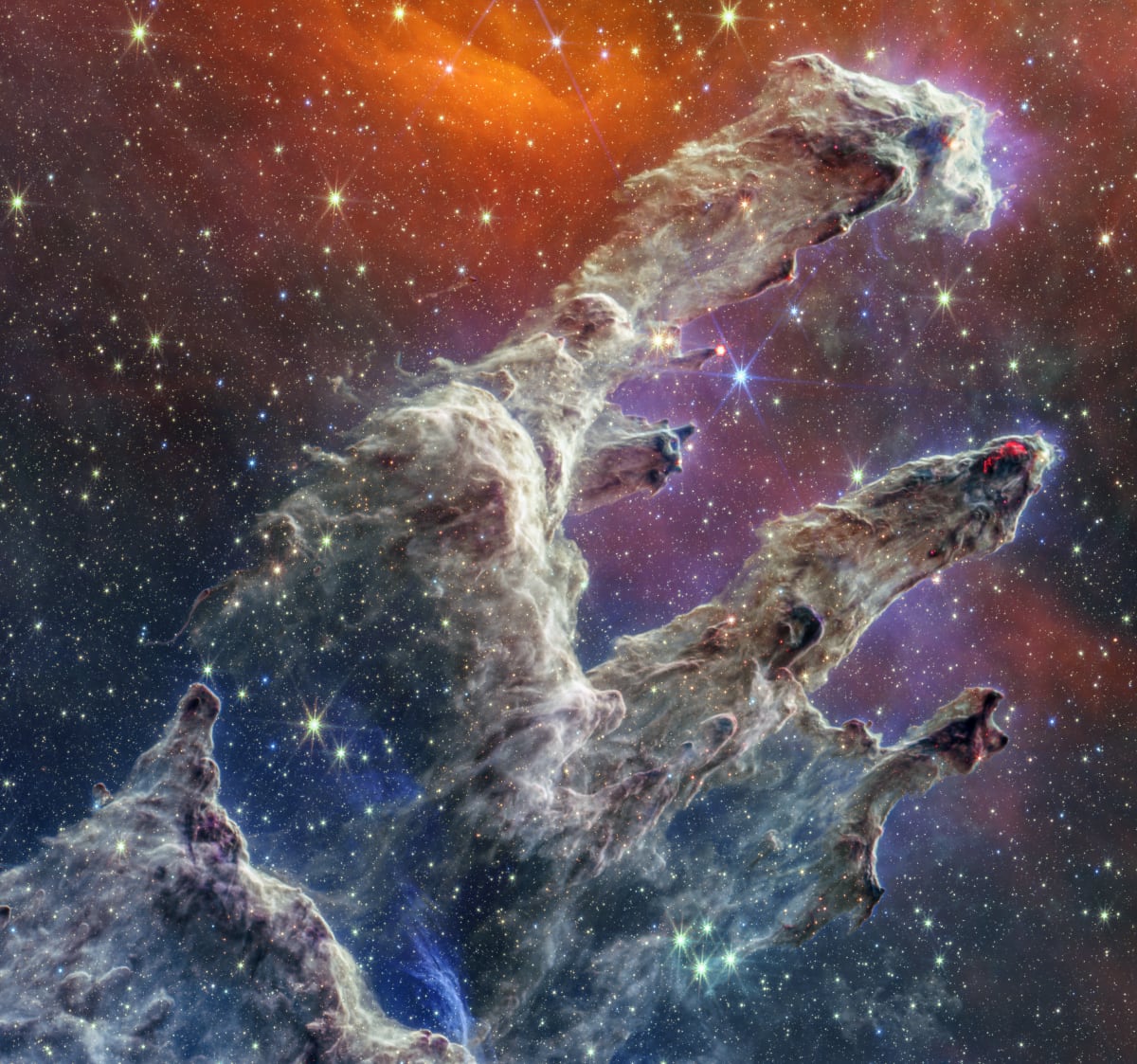 James b Space Telescope updates iconic Pillars of Creation image